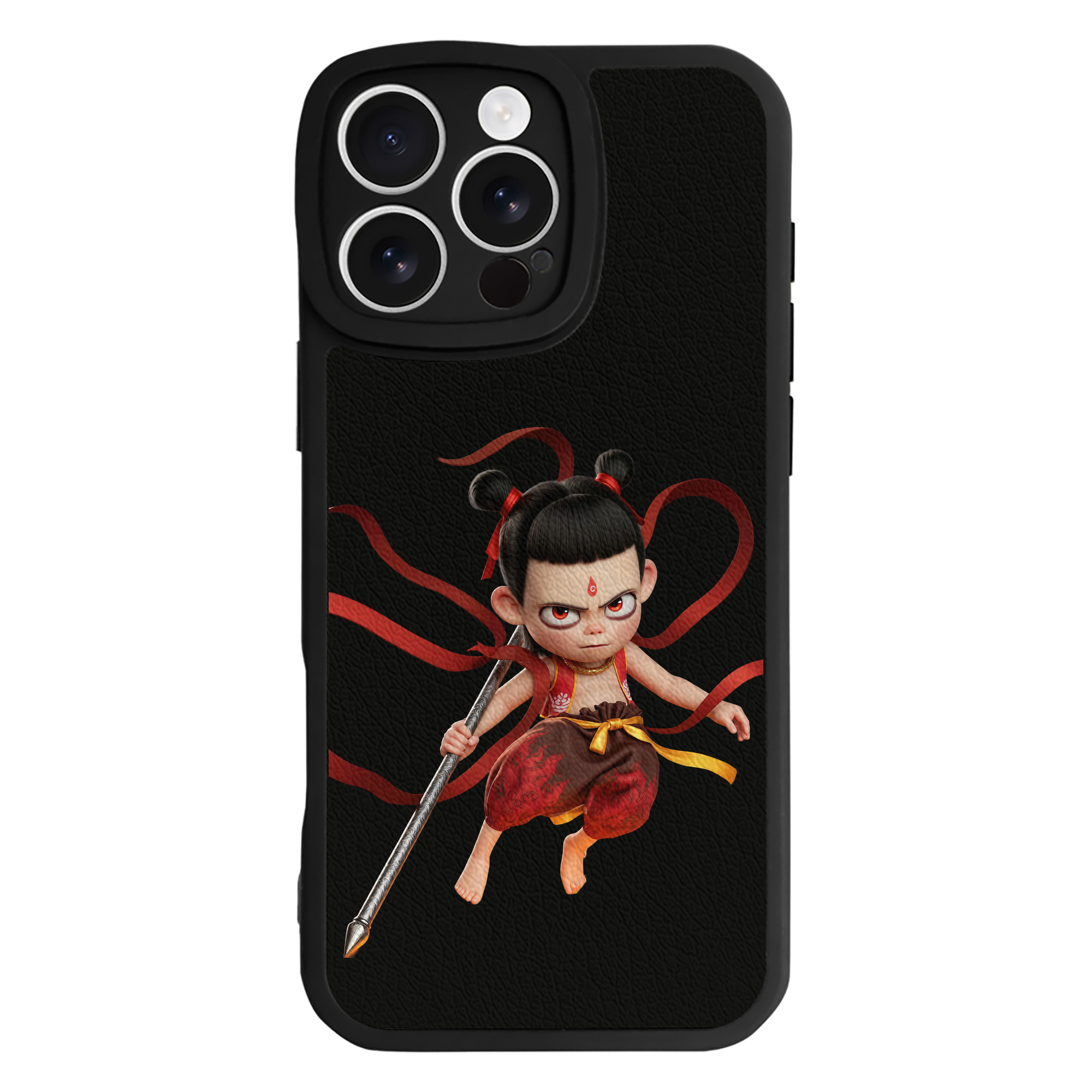 （画像用） Ne Zha 2 ナタ 魔童の大暴れ 【iPhone 16シリーズ対応】シリコンスマホケース（レザー調） 材質：シリコン